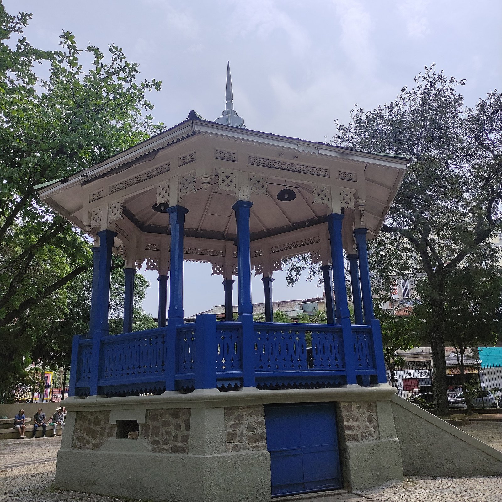 Foto real do Coreto do Jardim do Méier na Zona Norte do Rio