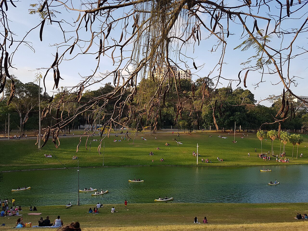 Vista real da Quinta da Boa Vista no bairro São Cristóvão, Rio de Janeiro