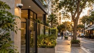 Entrada premium protegida por câmera de segurança no Méier e Grande Méier